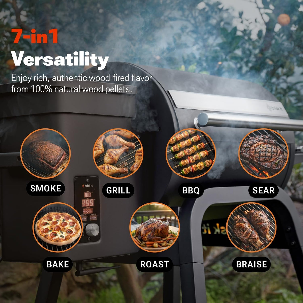 Smart WiFi Wood Pellet Grill & Smoker