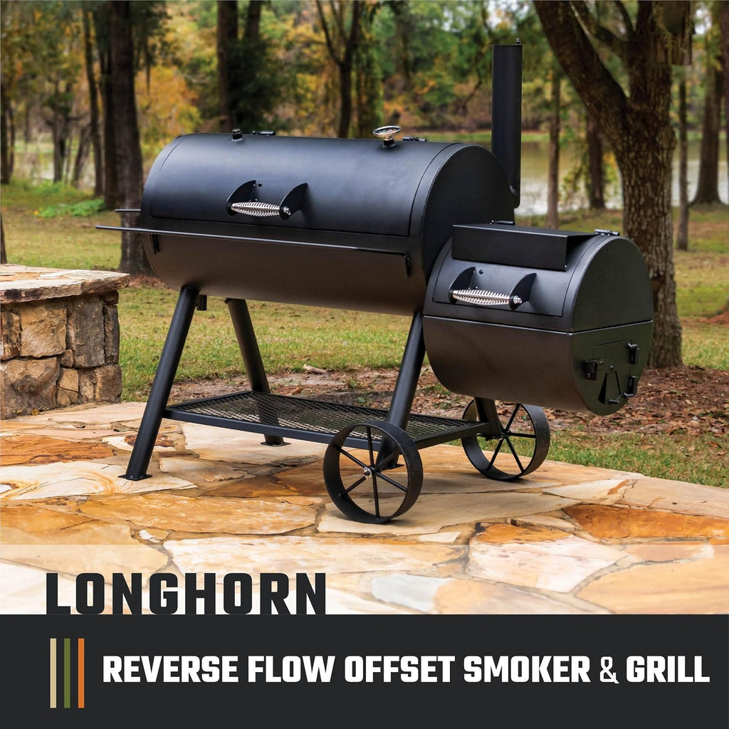 Longhorn Reverse Flow Offset Smoker & Grill