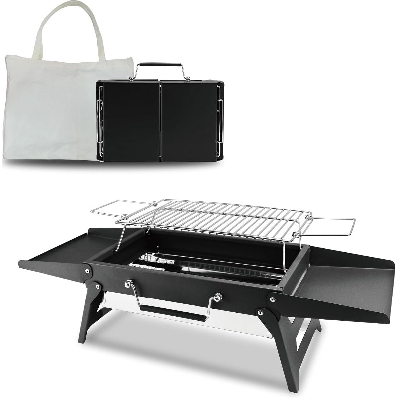 Black Compact Desktop Charcoal Grill