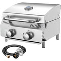 2‑Burner Tabletop Propane Gas Grill