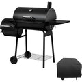 Barrel Charcoal Grill Offset Smoker with Cover