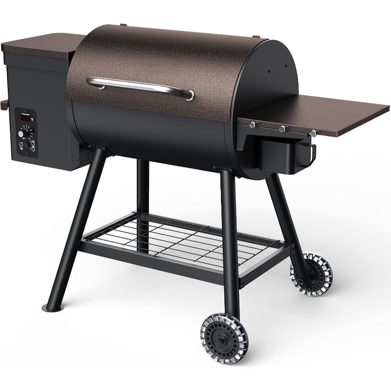 Brown PID‑Controlled Pellet Grill & Smoker