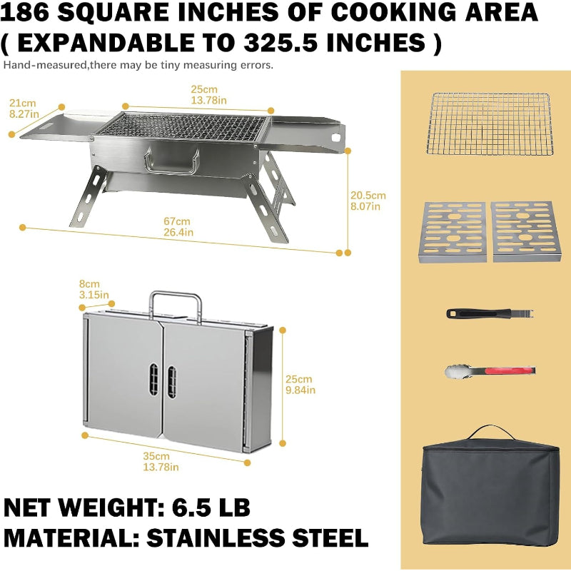 Foldable Tabletop Mini Charcoal Grill