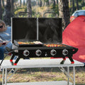 4‑Burner Portable Grill Griddle Combo