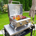 2‑Burner Tabletop Portable Propane Gas Grill