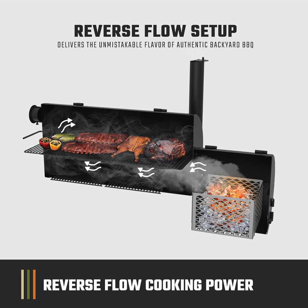 Longhorn Reverse Flow Offset Smoker & Grill