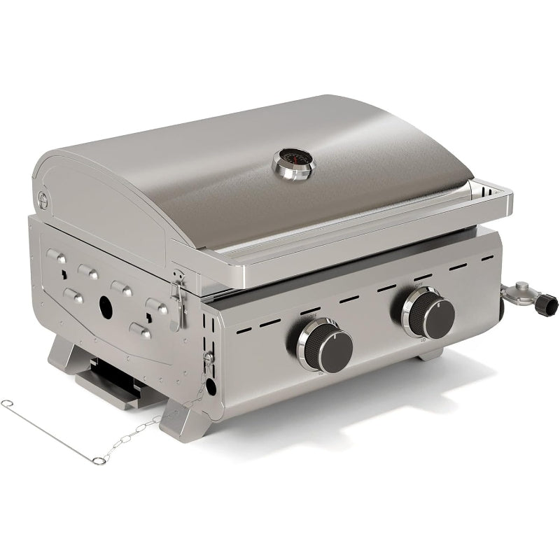 2‑Burner Portable Tabletop Propane Gas Grill