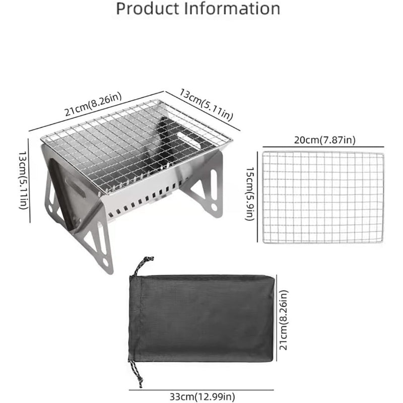 Compact Mini Stainless Steel BBQ Grill