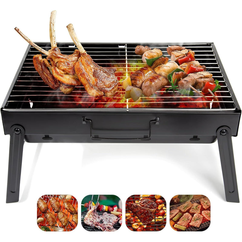 Portable Stainless Steel Charcoal BBQ Grill