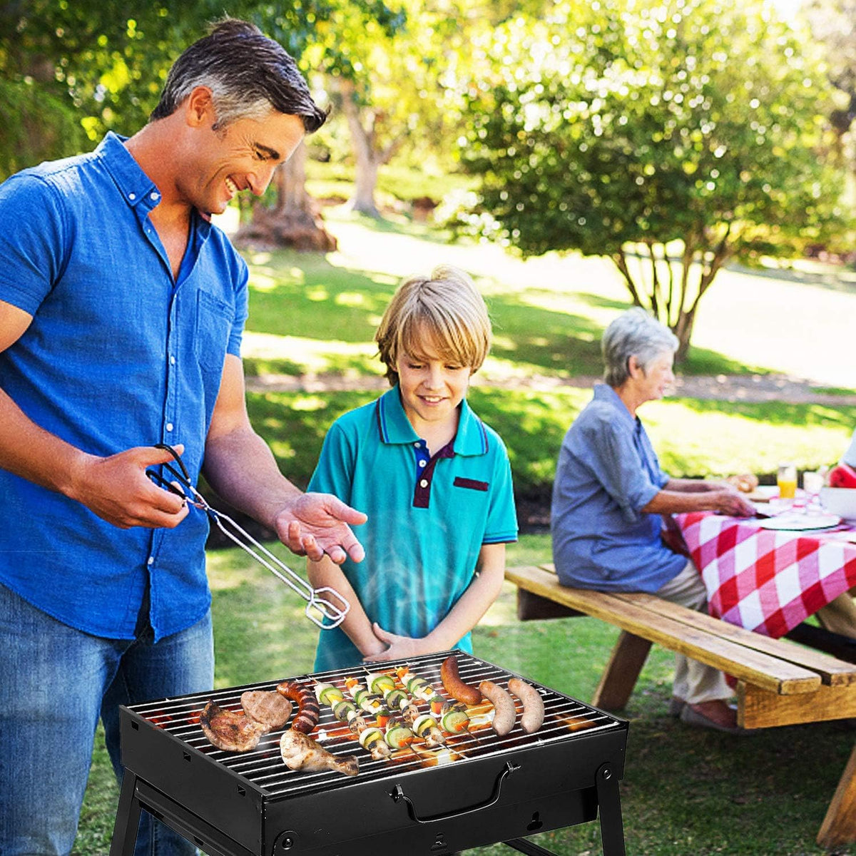 Portable Stainless Steel Charcoal BBQ Grill