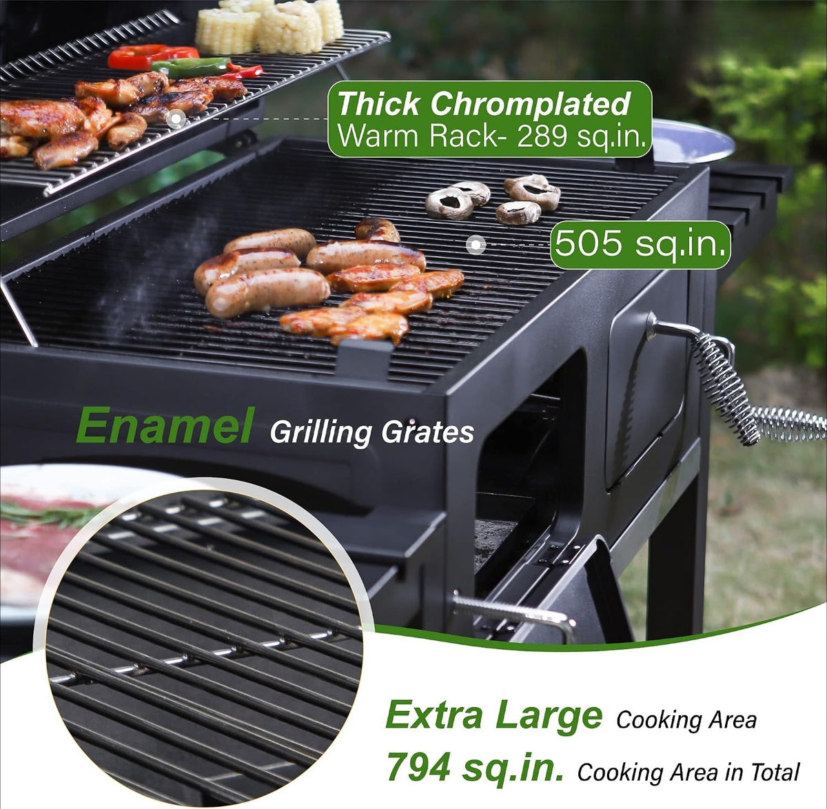 Extra‑Large Heavy‑Duty Charcoal BBQ Grill