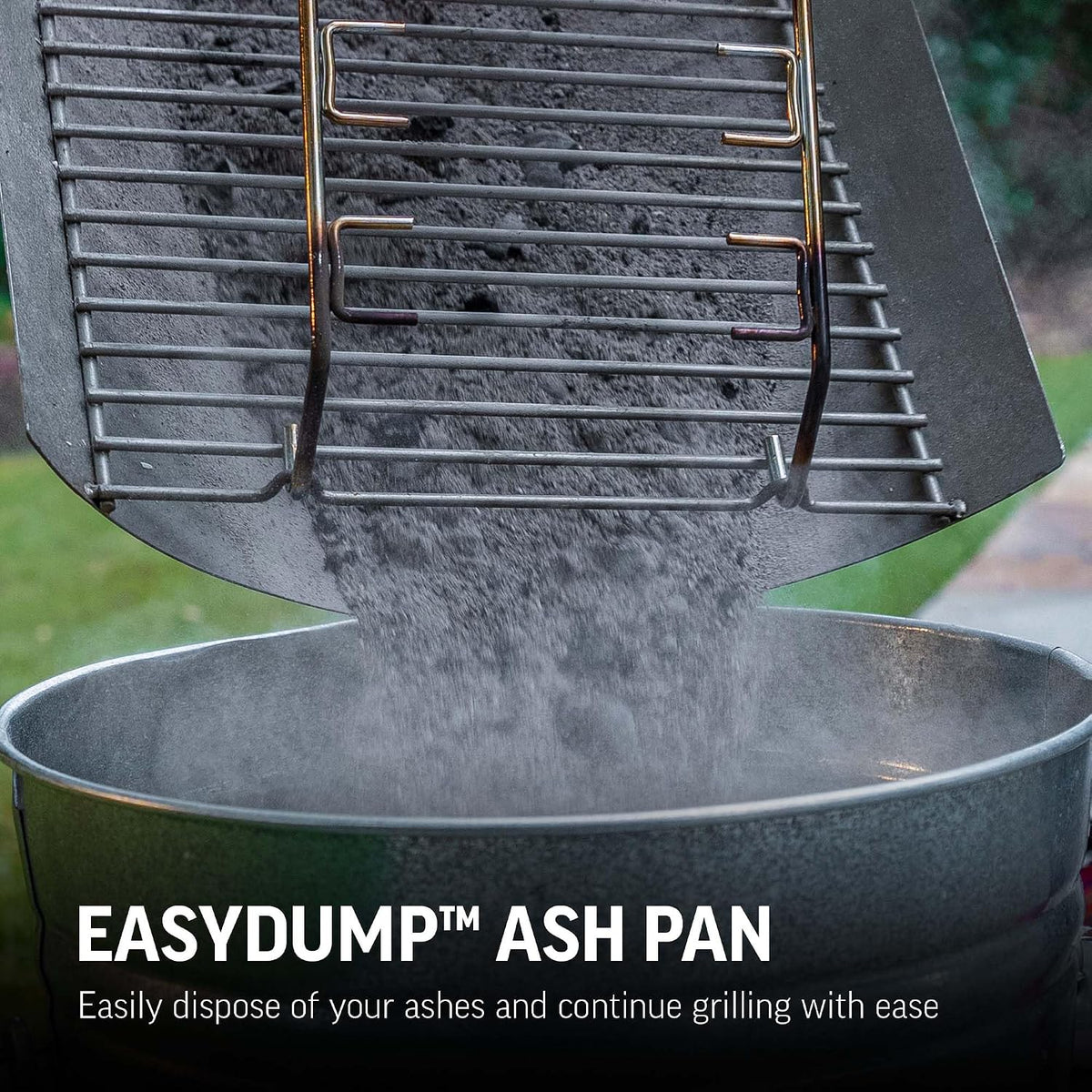 Black Charcoal Grill with Offset Smoker