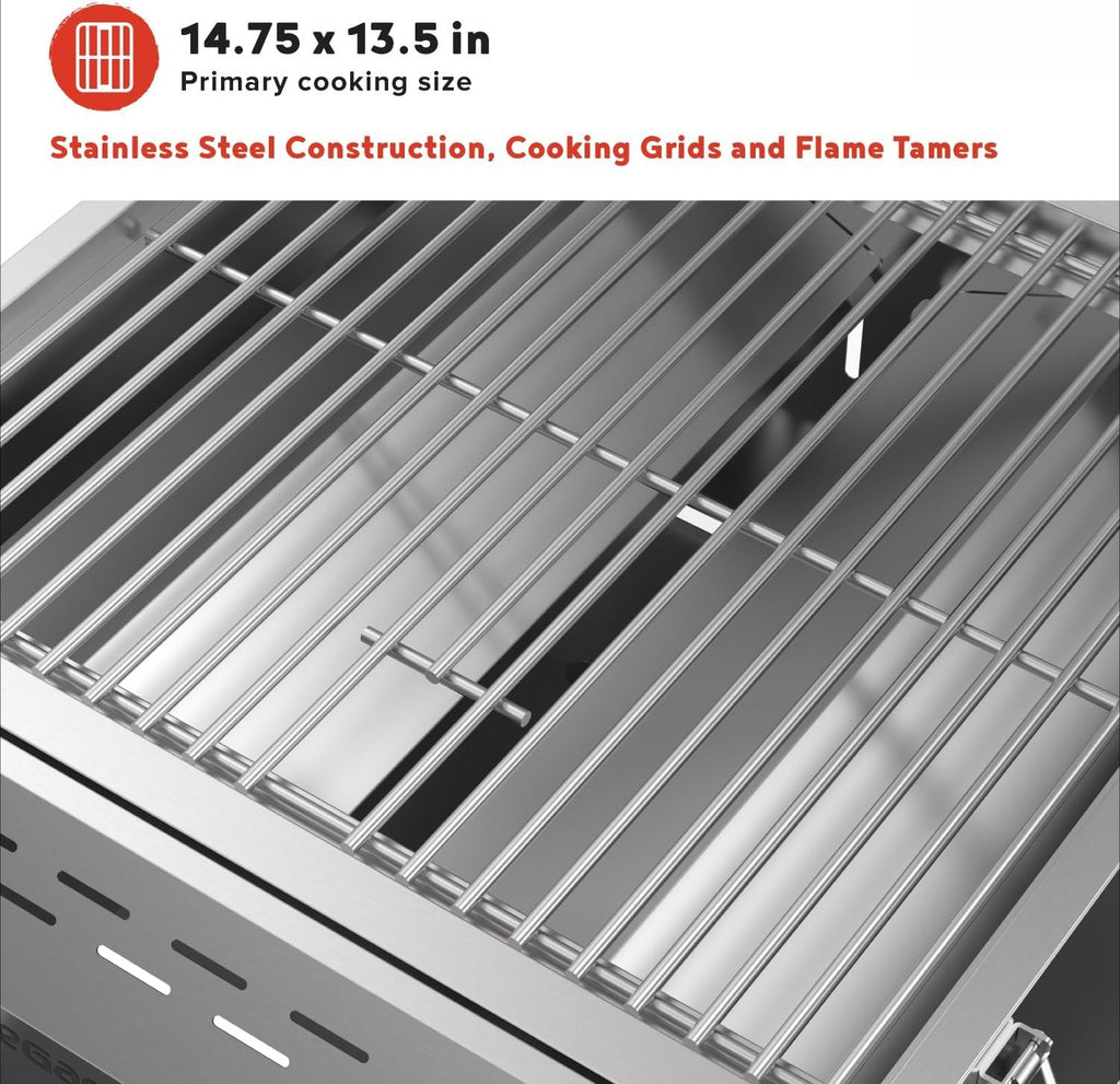 2‑Burner Tabletop Propane Gas Grill