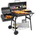 Barrel Charcoal Grill with Offset Smoker