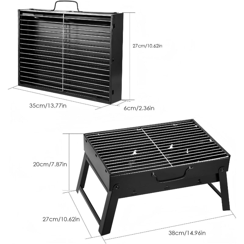 Portable Stainless Steel Charcoal BBQ Grill