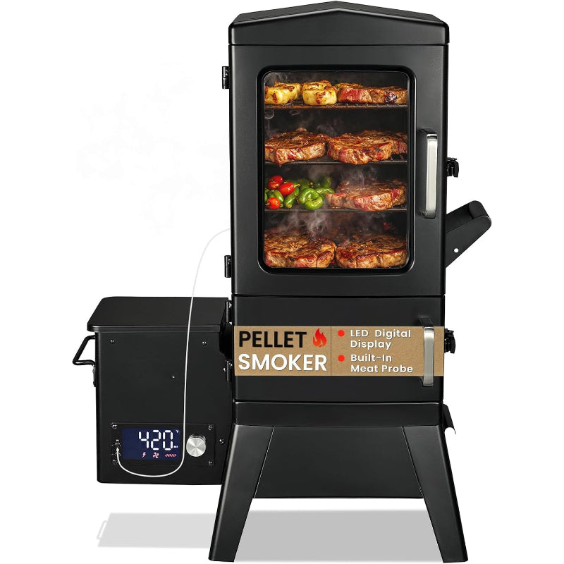Electric Pellet Smoker Grill with Cover