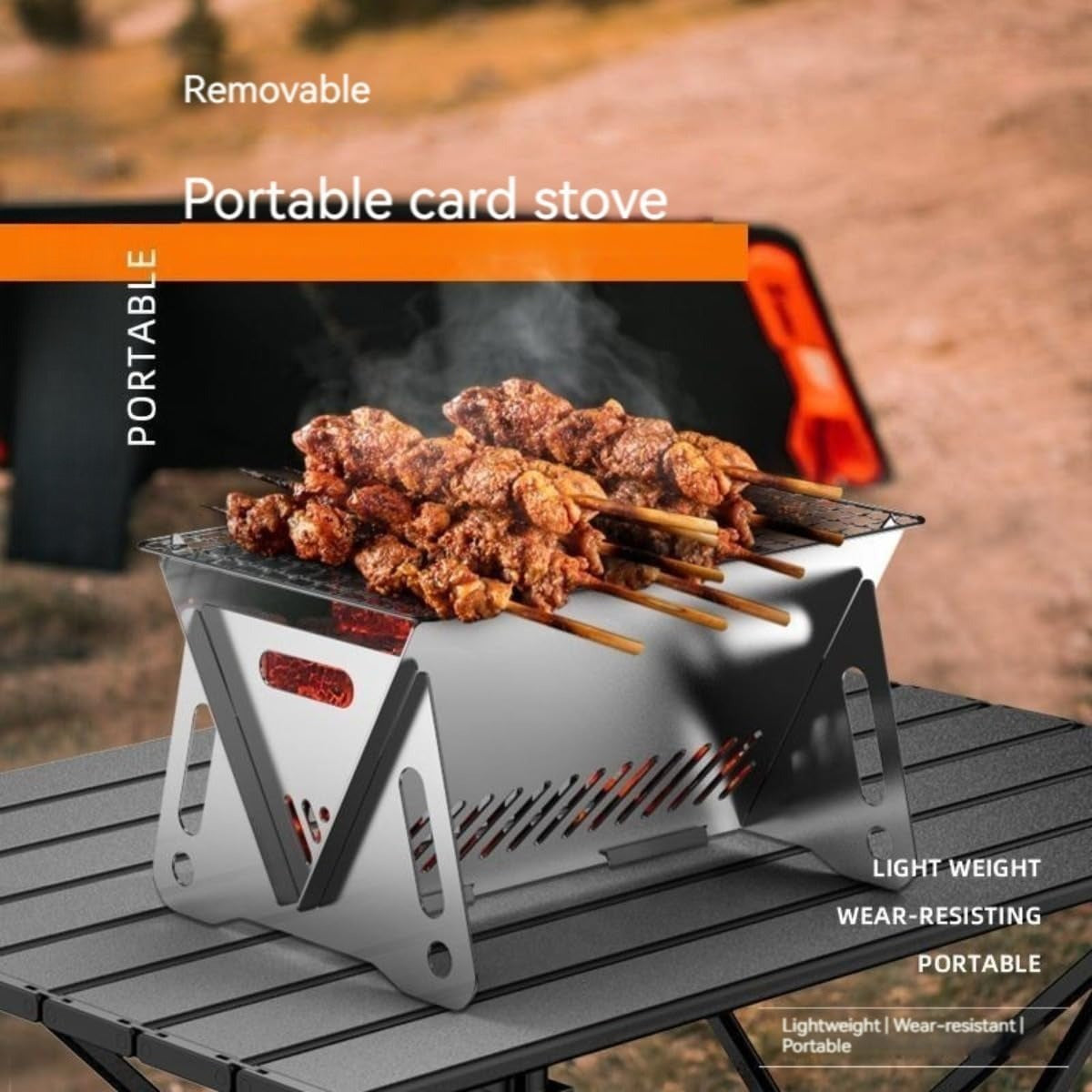 Compact Mini Stainless Steel BBQ Grill